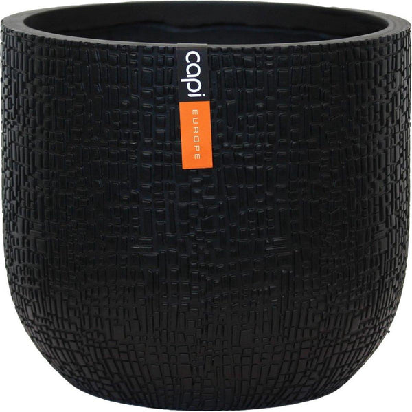 Capi Pot Bol Skin Antraciet - D17cm - Mijnplantenshop.nl